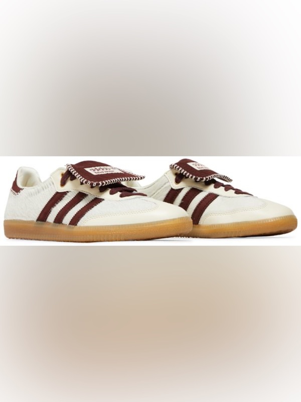 Wales Bonner x adidas Samba premium, shaggy cream-white pony hair Sneakers M6